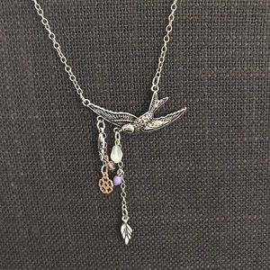 Bird Charm Dangle Necklace